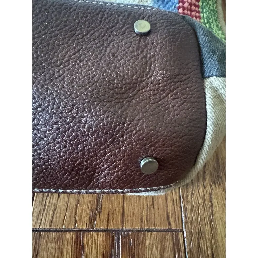 Myra Bag Technicolor‎ Cotton Rug Shoulder Bag Purse Bohemian Western Cowhide